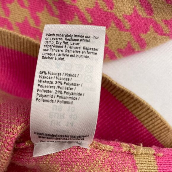 River Island Pink Preppy Houndstooth Cardigan-14 - Picture 12 of 13